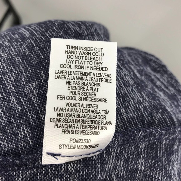 Bobeau Cowl Neck Space Dye Print Sweater Dress M Built-in Face Mask Gray NWT - Picture 6 of 8